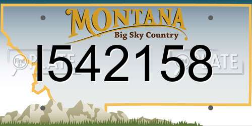 I542158 Montana License Plate