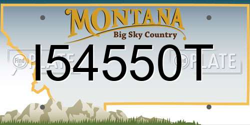 I54550T Montana License Plate
