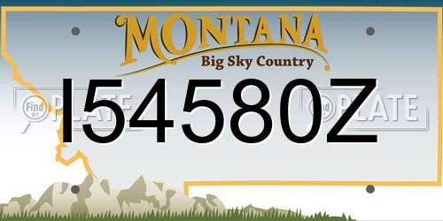 I54580Z Montana License Plate