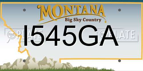 I545GA Montana License Plate