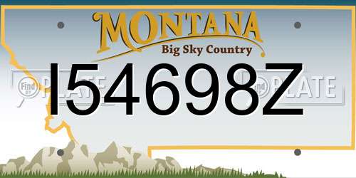 I54698Z Montana License Plate
