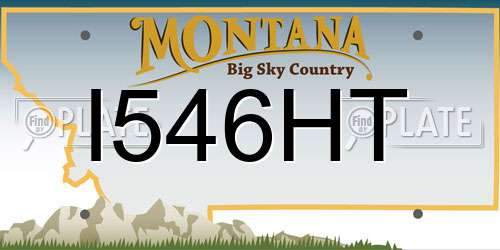 I546HT Montana License Plate