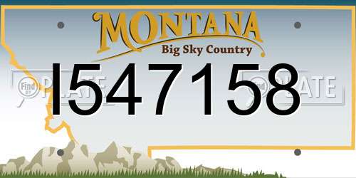 I547158 Montana License Plate