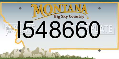 I548660 Montana License Plate