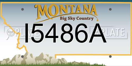 I5486A Montana License Plate