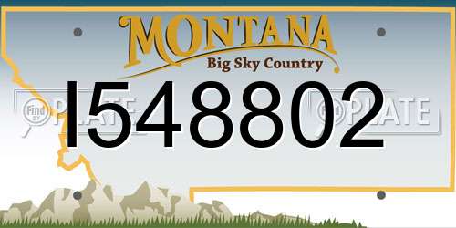 I548802 Montana License Plate
