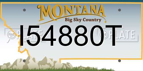 I54880T Montana License Plate