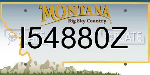 I54880Z Montana License Plate