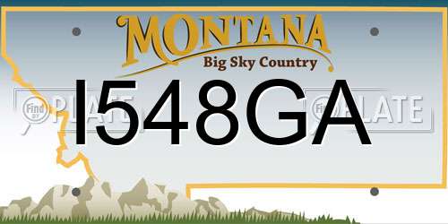 I548GA Montana License Plate