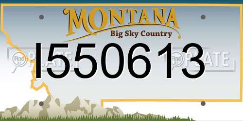 I550613 Montana License Plate