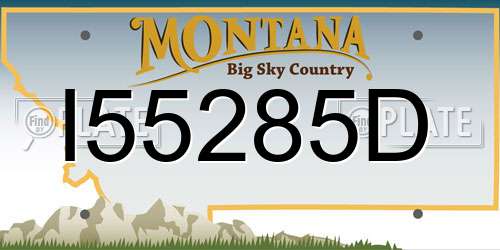 I55285D Montana License Plate