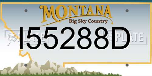 I55288D Montana License Plate