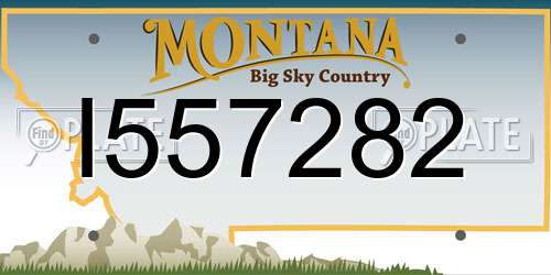 I557282 Montana License Plate