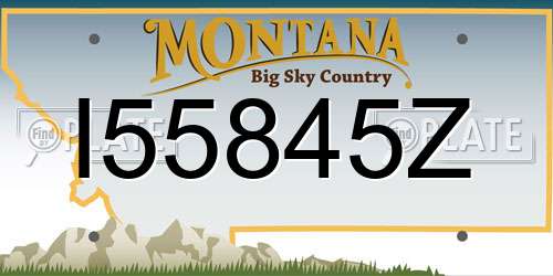 I55845Z Montana License Plate