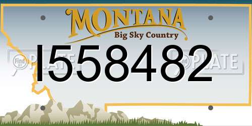 I558482 Montana License Plate