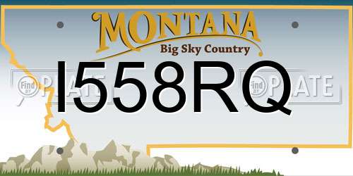 I558RQ Montana License Plate