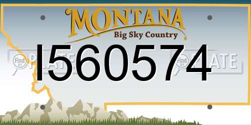 I560574 Montana License Plate