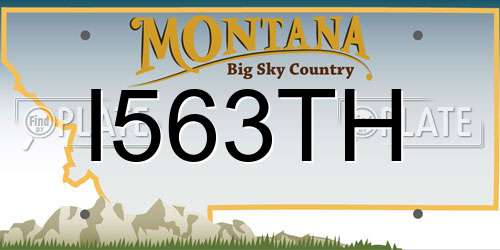 I563TH Montana License Plate