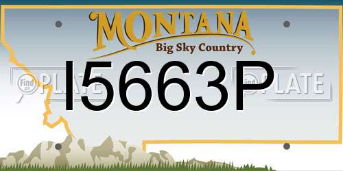 I5663P Montana License Plate