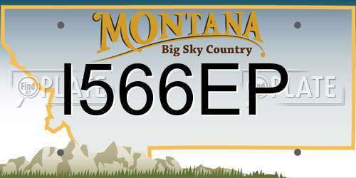I566EP Montana License Plate