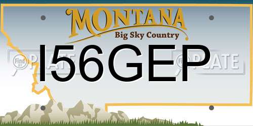 I56GEP Montana License Plate