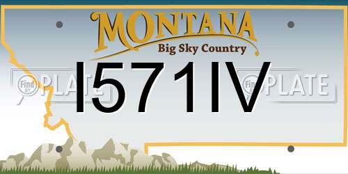 I571IV Montana License Plate