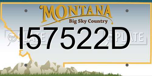 I57522D Montana License Plate