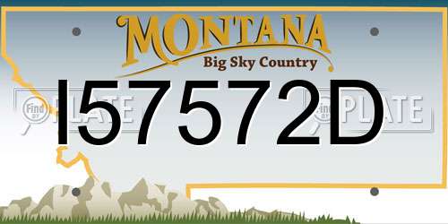 I57572D Montana License Plate