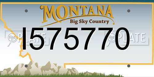 I575770 Montana License Plate