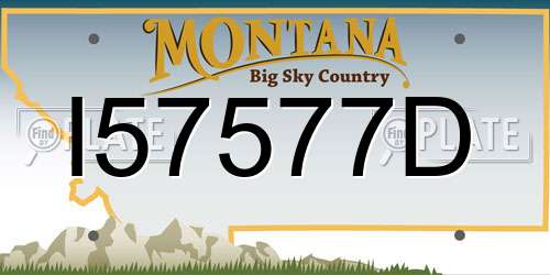 I57577D Montana License Plate