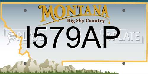 I579AP Montana License Plate