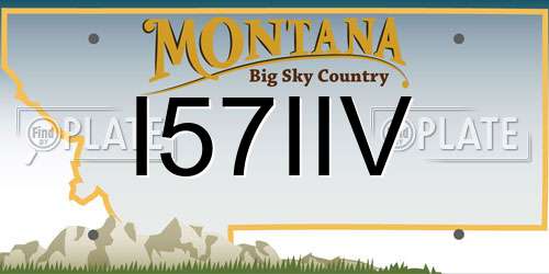 I57IIV Montana License Plate