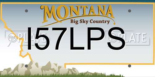 I57LPS Montana License Plate