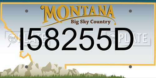 I58255D Montana License Plate