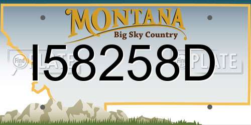 I58258D Montana License Plate