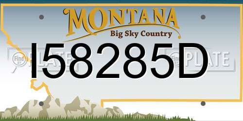 I58285D Montana License Plate