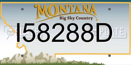 I58288D Montana License Plate