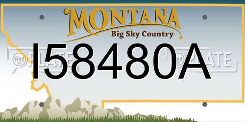 I58480A Montana License Plate