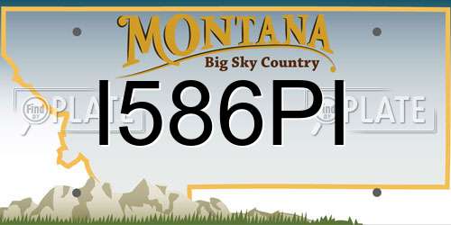 I586PI Montana License Plate
