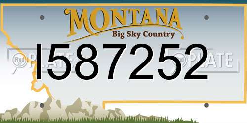 I587252 Montana License Plate