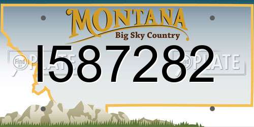 I587282 Montana License Plate