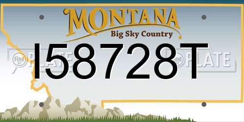 I58728T Montana License Plate