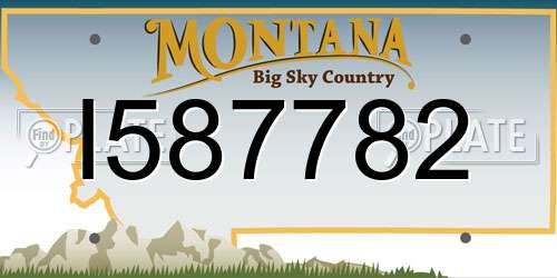 I587782 Montana License Plate