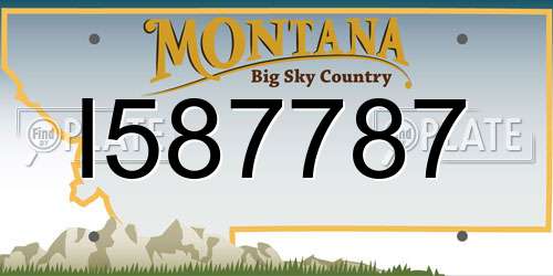 I587787 Montana License Plate