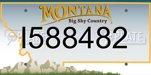 I588482 Montana License Plate