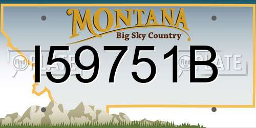 I59751B Montana License Plate