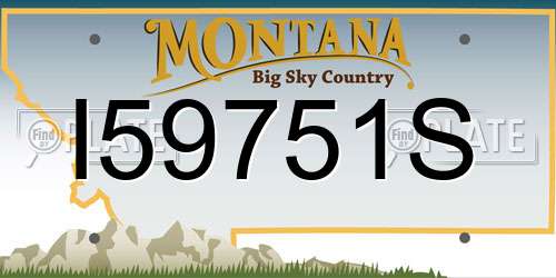 I59751S Montana License Plate