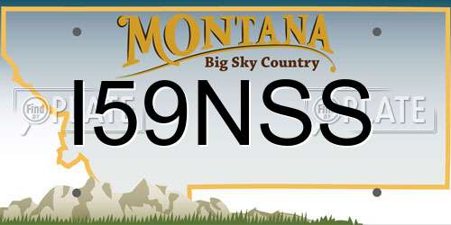 I59NSS Montana License Plate