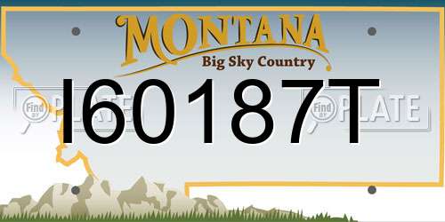 I60187T Montana License Plate