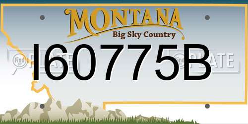 I60775B Montana License Plate